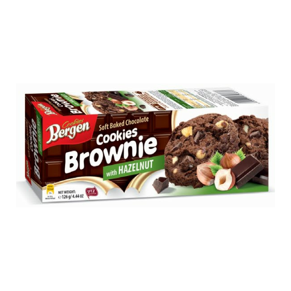 BERGEN BROWNIE NOISETTE 126G