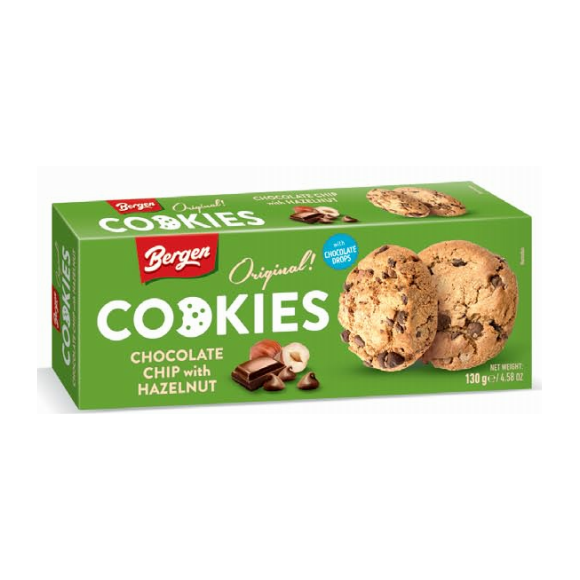 BERGEN CHOCO CHIPS NOISET 130G