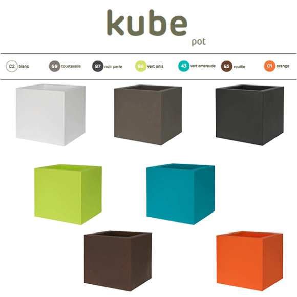 CACHE-POT CARRÉ COLORÉ (16.5*1