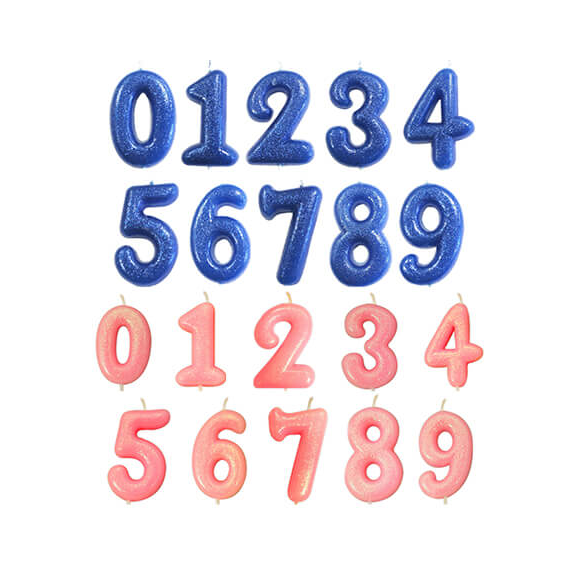 NUMBER CANDLE NO. 8 WITH HOLDE