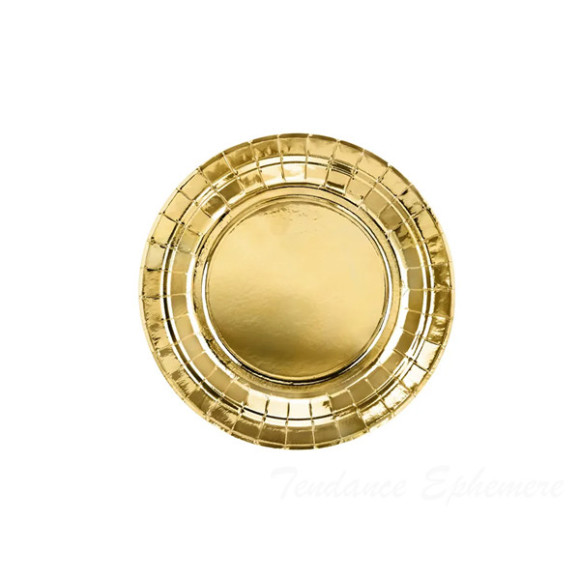 ASSIETTE RONDE CART. 18CM OR-2
