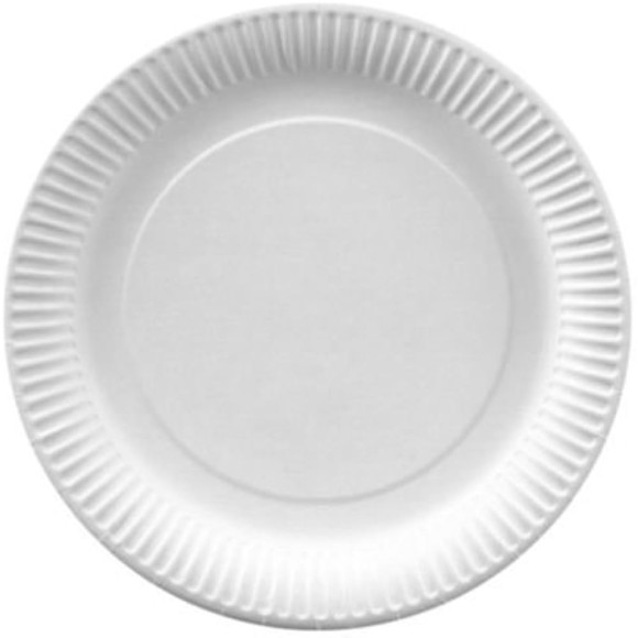ASSIETTE CART. RONDE 9 BLANC 2