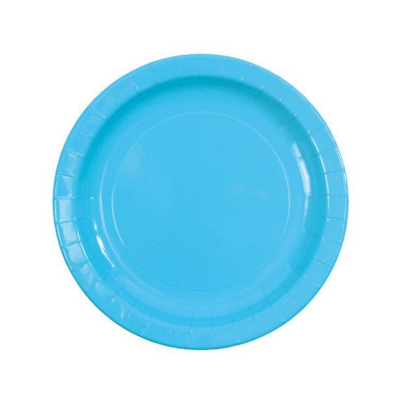 ASSIETTE CART. RONDE 7 BLEU CI