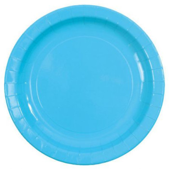 ASSIETTE CART. RONDE 7 BLEU CI