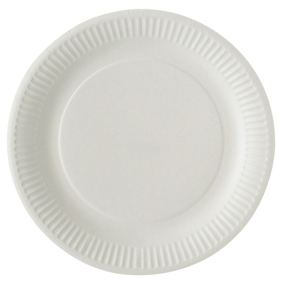 ASSIETTE CART. RONDE 7 BLANCHE