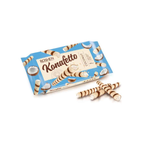 Roshen Wafer Rolls Coconut