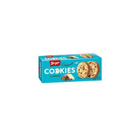 BERGEN COOKIES 3 CHOCO 130GR