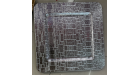 PLATEAU CARRÉ ARGENTÉ PLASTIQU